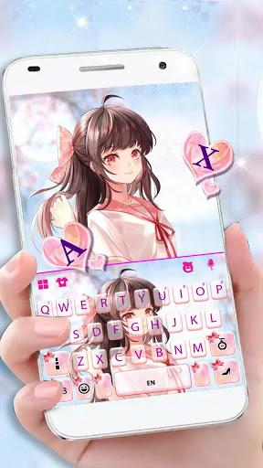 Angelic Sailor Girl Keyboard Theme - عکس برنامه موبایلی اندروید