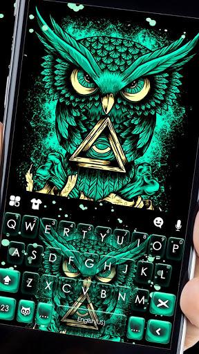 Angry Owl Art Keyboard Theme - Image screenshot of android app