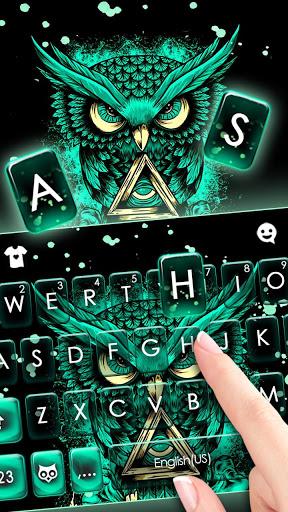 Angry Owl Art Keyboard Theme - Image screenshot of android app