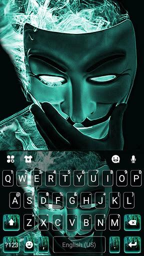 Anonymous Mask Keyboard Theme - Image screenshot of android app