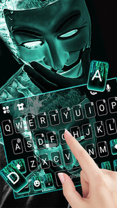 Anonymous Mask Keyboard Theme - Image screenshot of android app