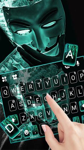 Anonymous Mask Keyboard Theme - عکس برنامه موبایلی اندروید