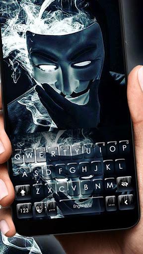 Anonymous Smoke Keyboard Theme - Image screenshot of android app