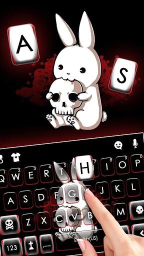Bad Rabbit Skull Keyboard Theme - عکس برنامه موبایلی اندروید