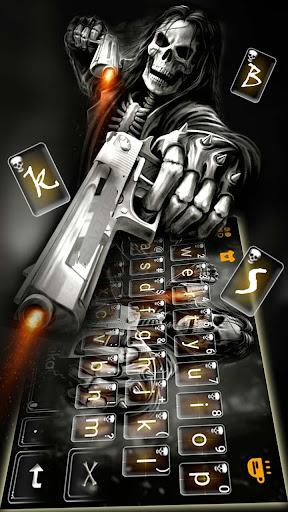 Badace Skull Guns Keyboard - cool gun theme - Image screenshot of android app