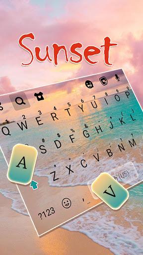 Beach Sunset Keyboard Background - Image screenshot of android app