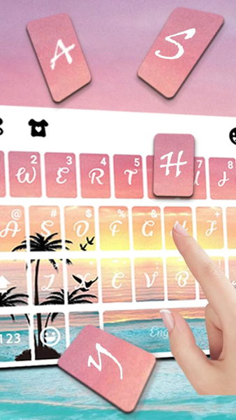 Beautiful Sunset Beach Keyboard Theme - عکس برنامه موبایلی اندروید