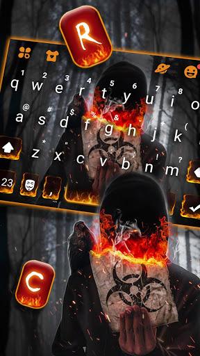 Bio Hazard Fire Keyboard Theme - Image screenshot of android app