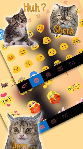 Black Cute Cat Keyboard Theme - Image screenshot of android app