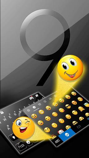 Black Galaxy S۹ Keyboard Theme - عکس برنامه موبایلی اندروید