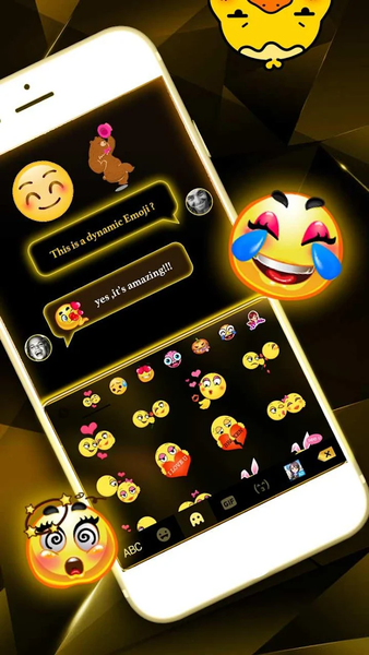 Black Gold Glow Theme - عکس برنامه موبایلی اندروید