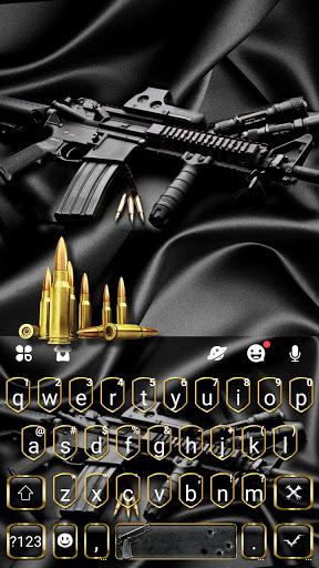 Black Machine Gun Keyboard Theme - Image screenshot of android app