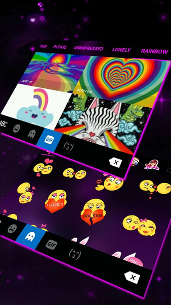 Black Neon Tech Keyboard Theme - عکس برنامه موبایلی اندروید