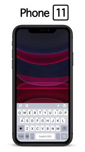 Black Phone 11 Keyboard Theme - Image screenshot of android app