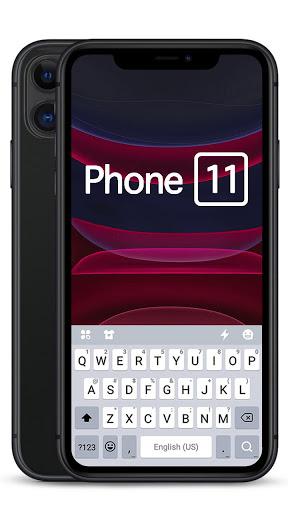 Black Phone 11 Keyboard Theme - عکس برنامه موبایلی اندروید