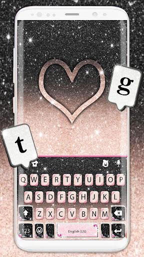 Black Pink Glitter Keyboard Theme - عکس برنامه موبایلی اندروید