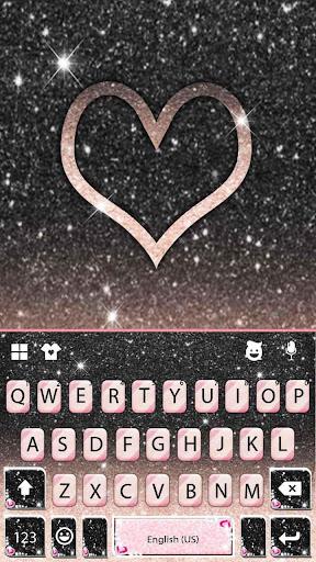 Black Pink Glitter Keyboard Theme - عکس برنامه موبایلی اندروید