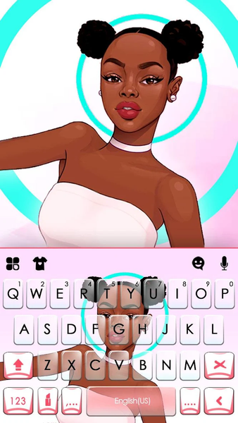 Black Pretty Girl Keyboard Theme - عکس برنامه موبایلی اندروید