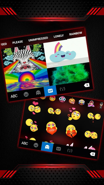 Black Red Tech Keyboard Theme - عکس برنامه موبایلی اندروید
