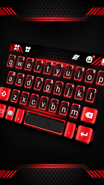 Black Red Tech Keyboard Theme - عکس برنامه موبایلی اندروید