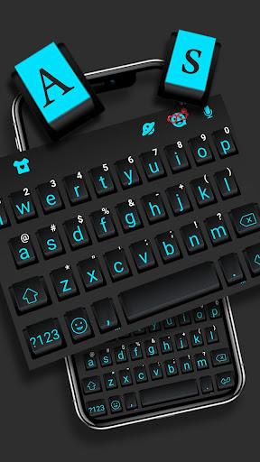 Black Simple Keyboard Theme - عکس برنامه موبایلی اندروید