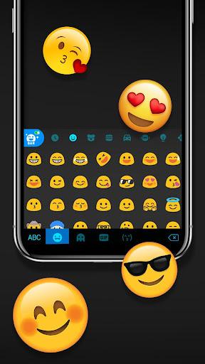 Black Simple Keyboard Theme - عکس برنامه موبایلی اندروید