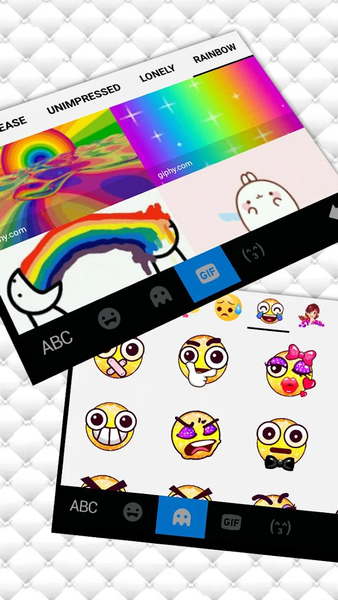 Black White SMS Keyboard Theme - عکس برنامه موبایلی اندروید