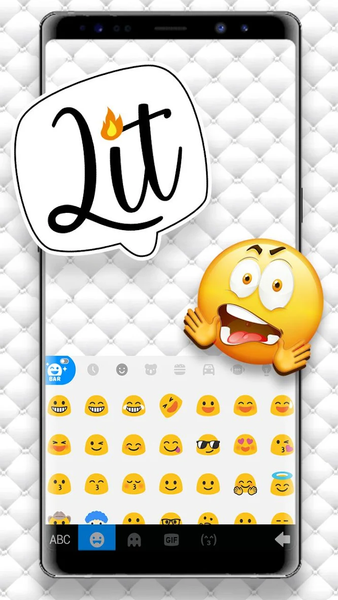 Black White SMS Keyboard Theme - عکس برنامه موبایلی اندروید