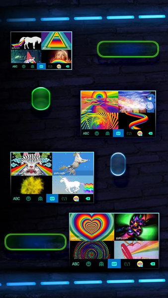 Blinking Neon Light Keyboard Theme - Image screenshot of android app