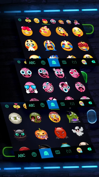 Blinking Neon Light Keyboard Theme - Image screenshot of android app
