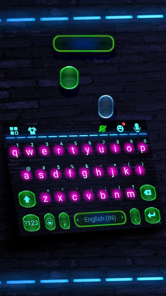 Blinking Neon Light Keyboard Theme - Image screenshot of android app