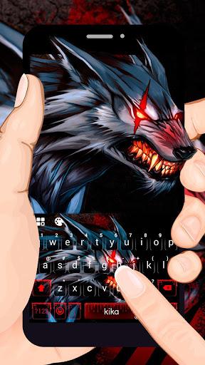 Bloody Metal Scary Wolf Keyboard - Wolf theme - Image screenshot of android app