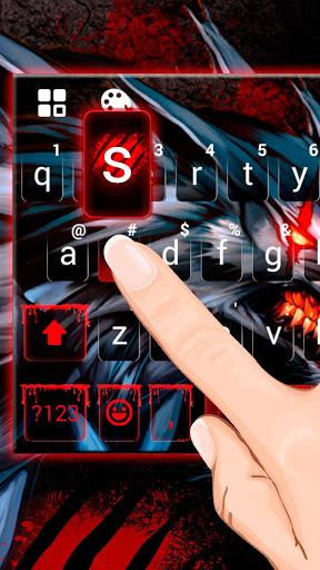 Bloody Metal Scary Wolf Keyboard - Wolf theme - عکس برنامه موبایلی اندروید
