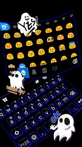 Blue Black Keyboard Theme - عکس برنامه موبایلی اندروید