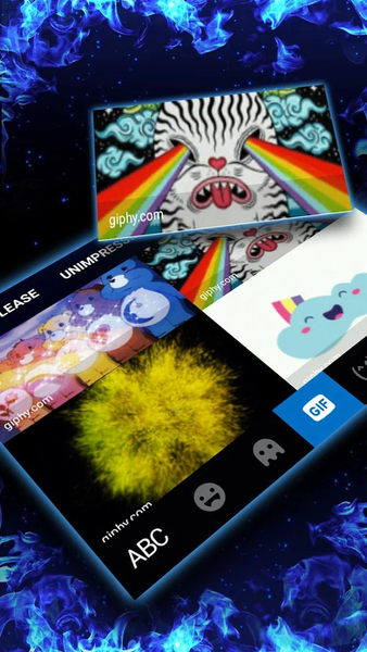 Blue Flames Theme - Image screenshot of android app
