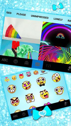 Blue Glitter Baby Panda Keyboard Theme - عکس برنامه موبایلی اندروید