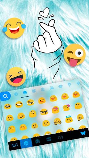 Blue Love Heart Keyboard Theme - عکس برنامه موبایلی اندروید