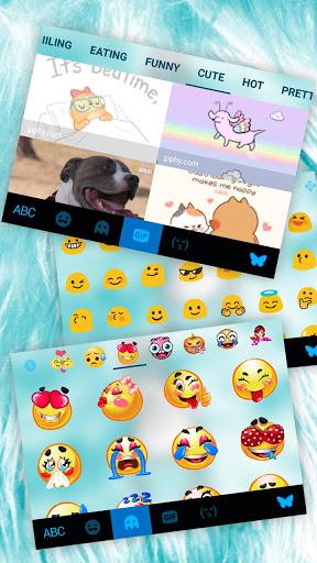 Blue Love Heart Keyboard Theme - عکس برنامه موبایلی اندروید