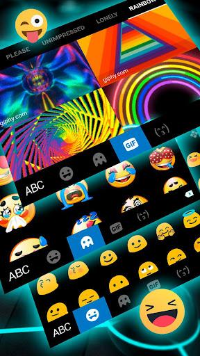 Blue Neon Fonts Tech Beam Keyb - Image screenshot of android app
