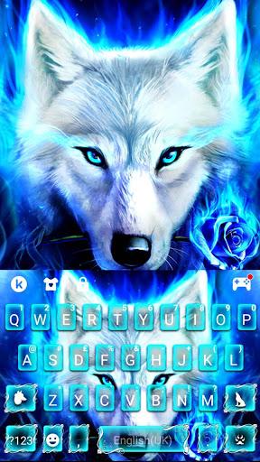 Blue Night Wolf Keyboard Theme - عکس برنامه موبایلی اندروید