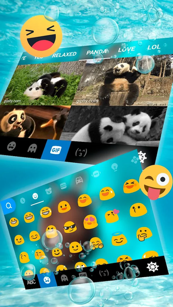 Blue Sea Turtle Keyboard Theme - عکس برنامه موبایلی اندروید