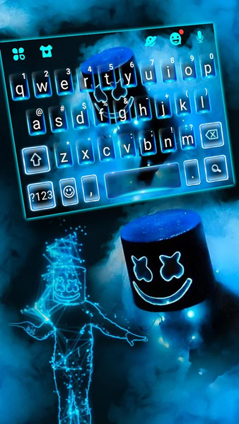 Blue Smoke Cool DJ Theme - عکس برنامه موبایلی اندروید
