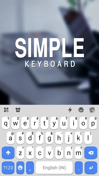 Blue White Chat Keyboard Theme - عکس برنامه موبایلی اندروید