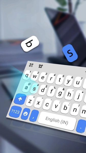 Blue White Chat Keyboard Theme - عکس برنامه موبایلی اندروید