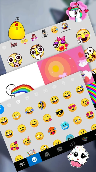 Blue White Chat Keyboard Theme - عکس برنامه موبایلی اندروید