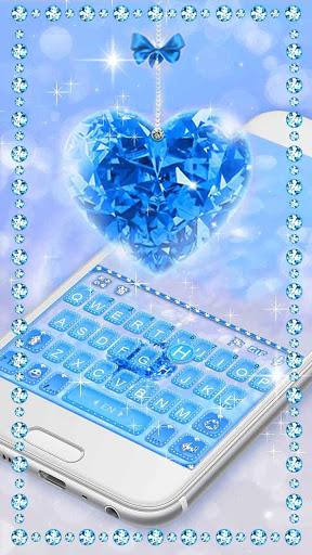 Blue Diamond Keyboard Theme - Image screenshot of android app
