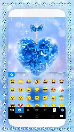 Blue Diamond Keyboard Theme - Image screenshot of android app
