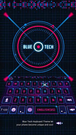Blue Tech Keyboard Theme - عکس برنامه موبایلی اندروید