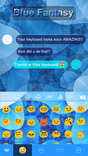 Blue Fantasy Keyboard Background - عکس برنامه موبایلی اندروید