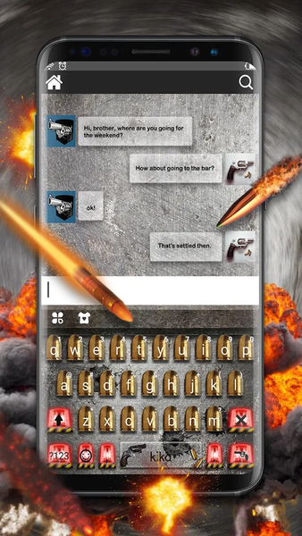 Bullets Guns Keyboard Theme - عکس برنامه موبایلی اندروید